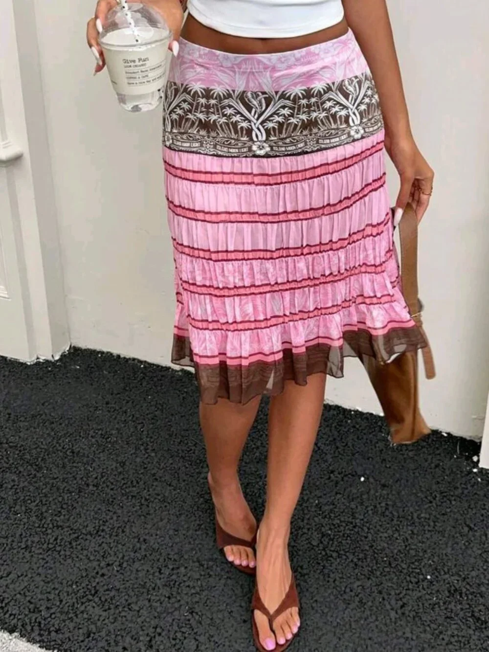 Women's Summer New Elegant Sexy Cute Casual Island Resort Date Coconut Tree